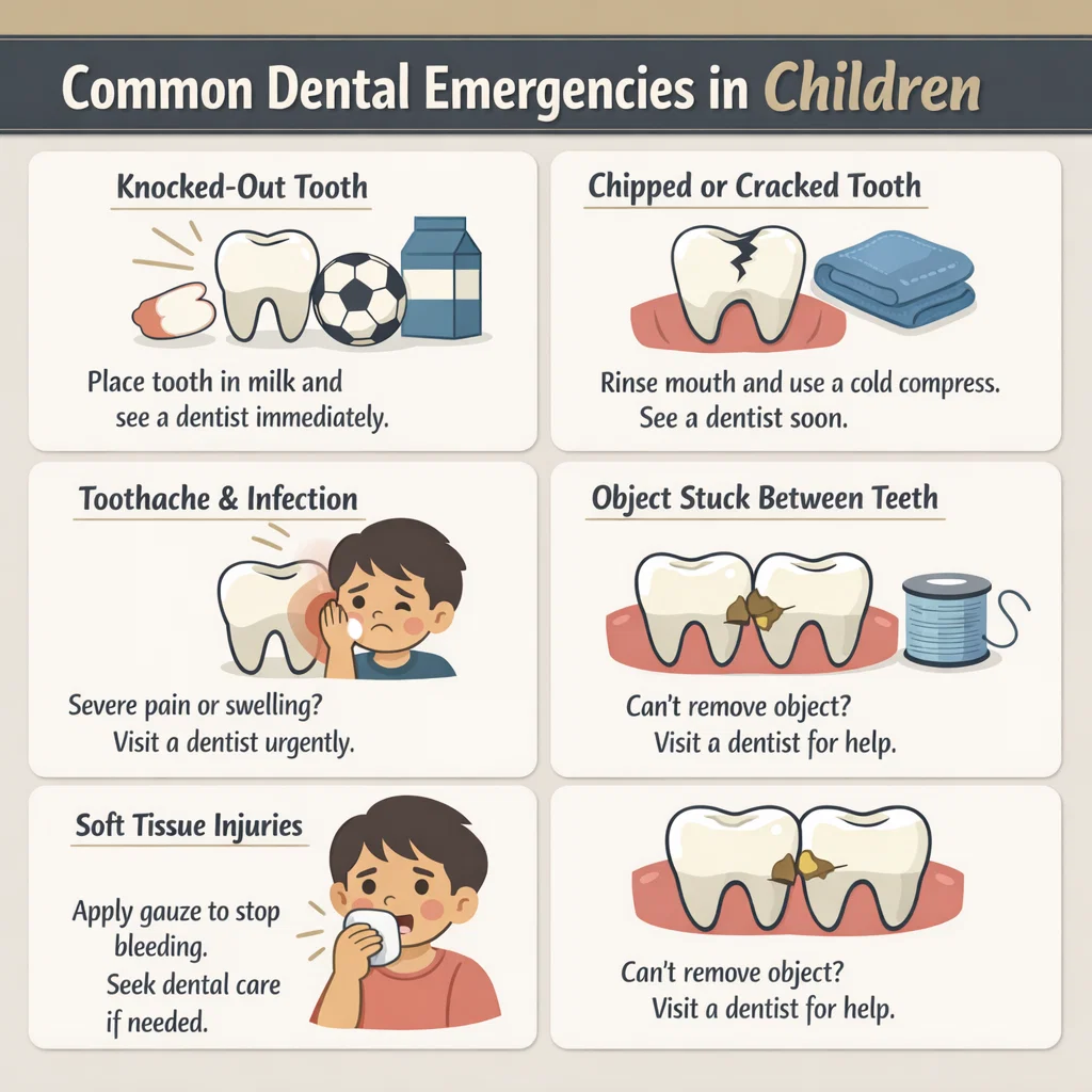 common dental emergency in children