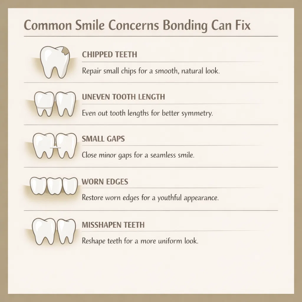 common smile concerns bonding can fix