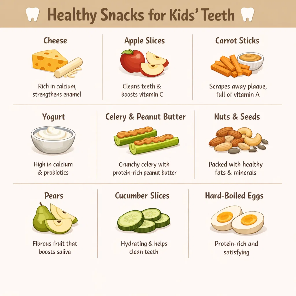 healthy snacks for kids teeth