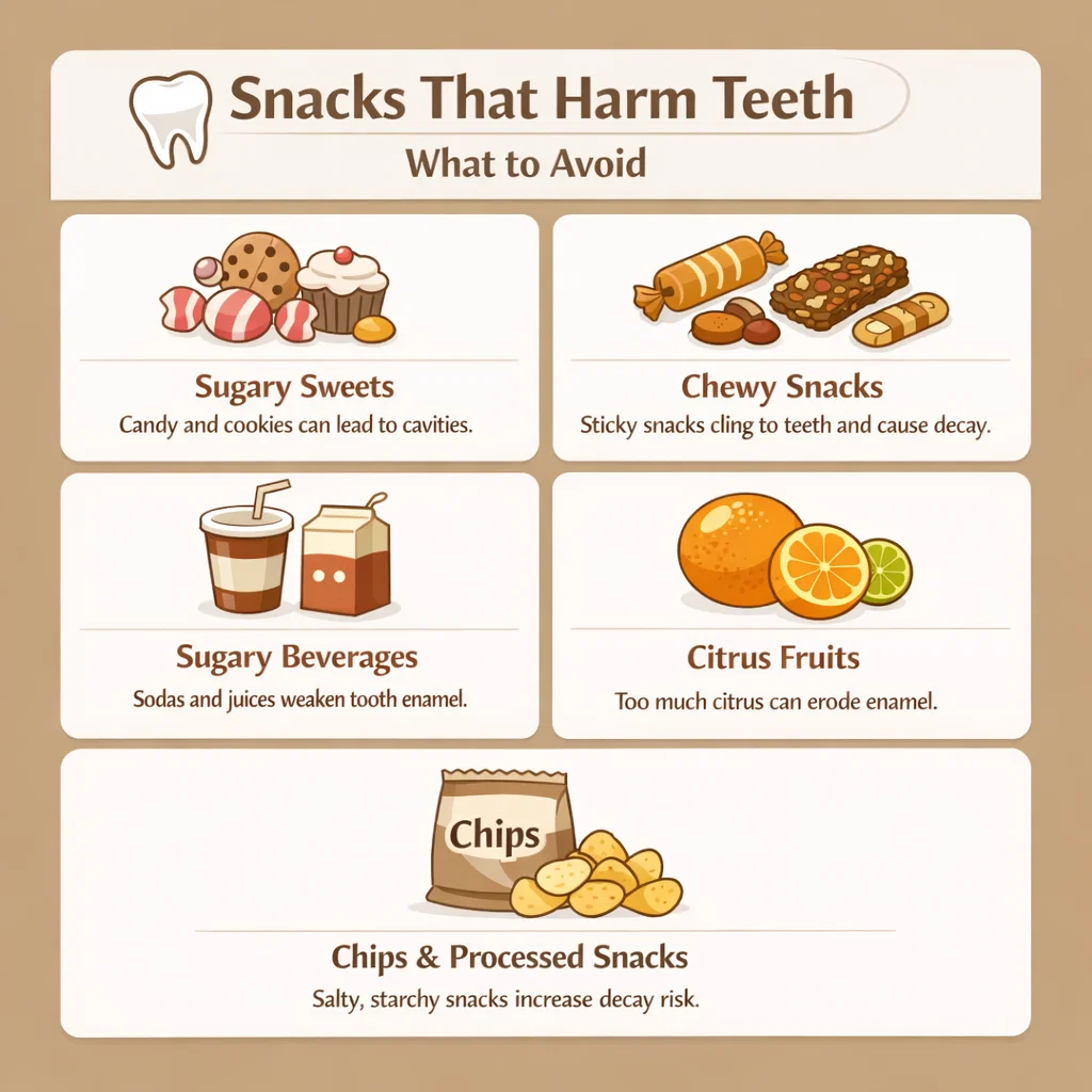 snacks that harm teeth